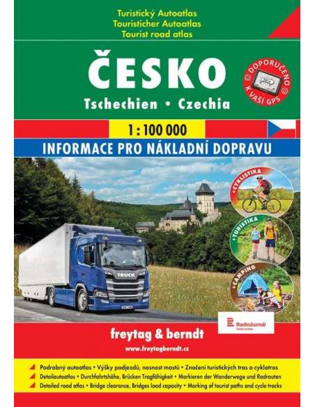 Cesko - Csehország turista-, kerékpáros-, autósatlasz 100 000