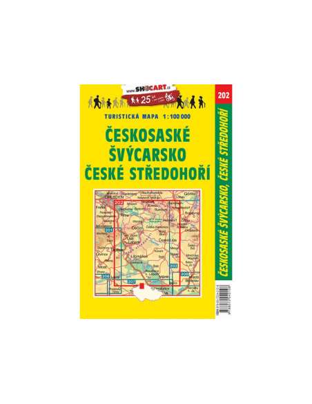 SHC 202 Českosaské Švýcarsko - České středohoří - Cseh-Svájc térkép -  - Sluknovsko