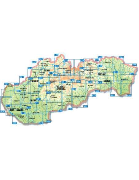 Szlovákia turistatérkép gyűjtemény - 48 db térkép