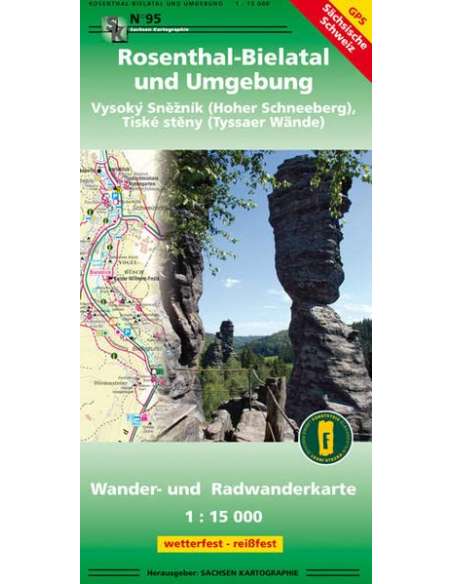 SK95 Rosenthal - Bielatal und Umgebung turistatérkép - 2022