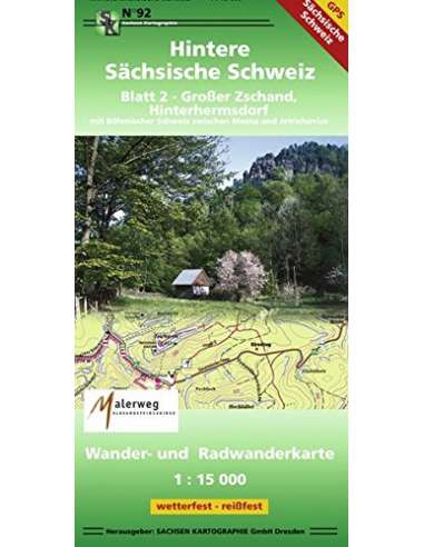 SK92 Hintere Sachsische Schweiz 02 turistatérkép