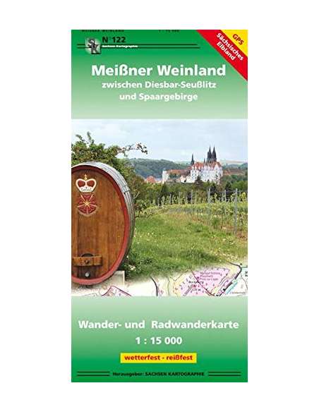 SK122 Meißner Weinland zwischen Diesbar-Seußlitz und Spaargebirge turistatérkép