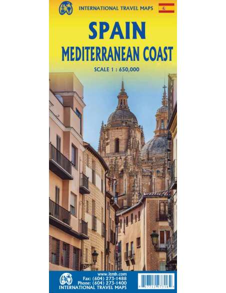 Spain mediterranean cost - Spanyolország földközi-tengeri partvidéke térkép