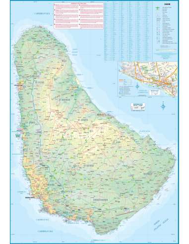 Barbados & Saint Lucia térkép