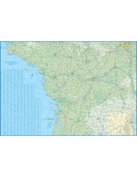 France Atlantic Coast Rail & Bike - Franciaország atlanti-óceáni partvidéke kerékpáros térkép