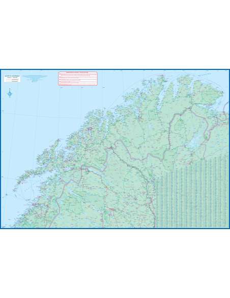 Norway north and central - Észak- és Közép-Norvégia térkép
