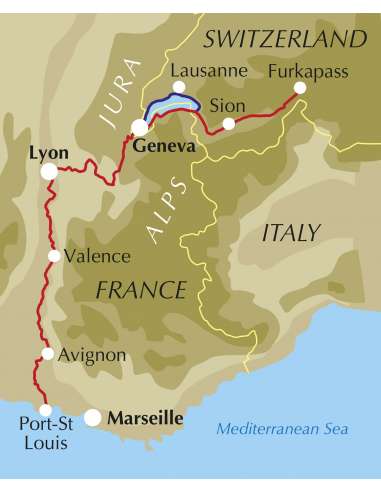 Cycling the The River Rhone Cycle Route túrakönyv
