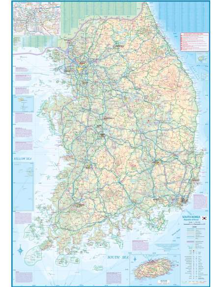 South Korea & Seoul - Dél-Korea és Szöul térkép