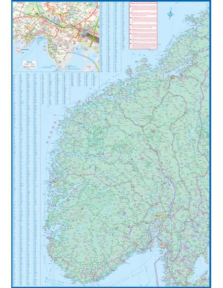Norway South and Central - Dél- és Közép-Norvégia térkép