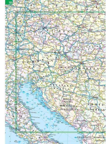 Big Road Atlas Europe 2025 - Európa A3-as méretű atlasz