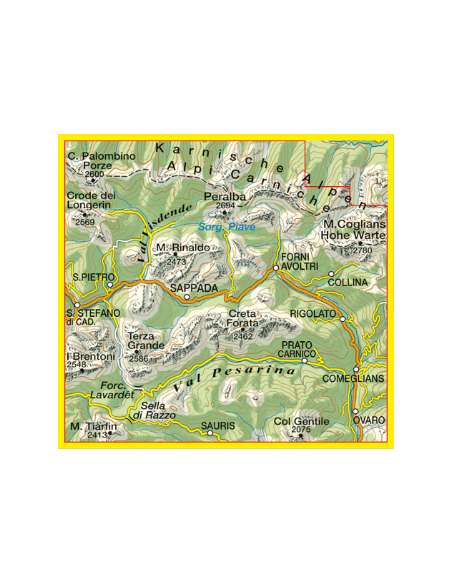TO 001 Sappada - S.Stefano - Forni Avoltri turistatérkép