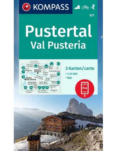 KK 671 Pustertal - Val Pusteria turistatérkép -...