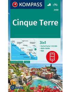 KK 2450 Cinque Terre túra- és kerékpáros térkép - 2023