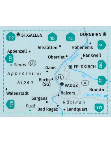 KK 21 Liechtenstein - Feldkirch - Vaduz túra-,...