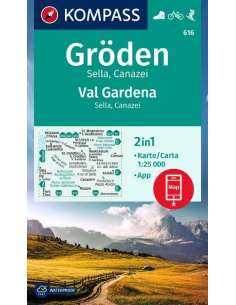 KK 616 Gröden - Val Gardena - Sella - Canazei túra- és...