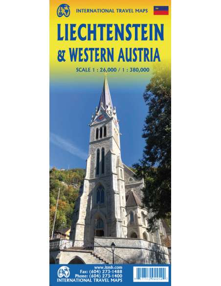 Liechtenstein - Western Austria - Nyugat-Ausztria térkép