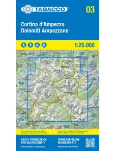 TO 003 Cortina d'Ampezzo e Dolomiti Ampezzane turistatérkép