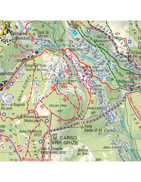 TO 047 Carso Triestino - Kras - Trieste - Skocjanske Jame - Trieszt környéke turistatérkép