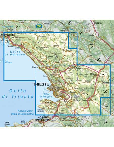 TO 047 Carso Triestino - Kras - Trieste - Skocjanske Jame - Trieszt környéke turistatérkép