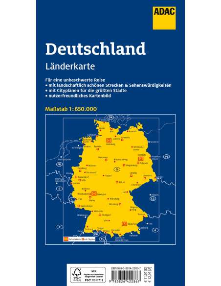 Germany - Deutschland - Németország térkép