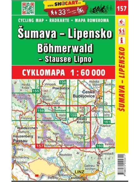 SC 157 Sumava-Lipensko - Böhmerwald - Stausse Lipno kerékpáros térkép