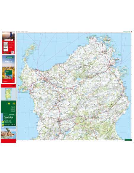 Sardinia - Sardinien - Cagliari - Sassari - Olbia - Szardínia térkép