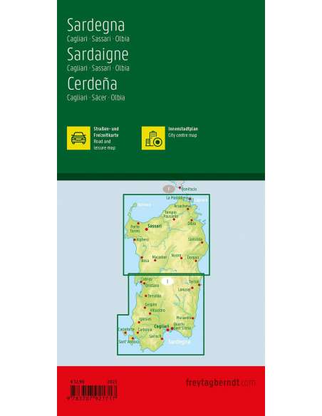 Sardinia - Sardinien - Cagliari - Sassari - Olbia - Szardínia térkép