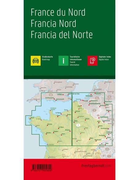 France North - Frankreich Nord - Észak-Franciaország térkép