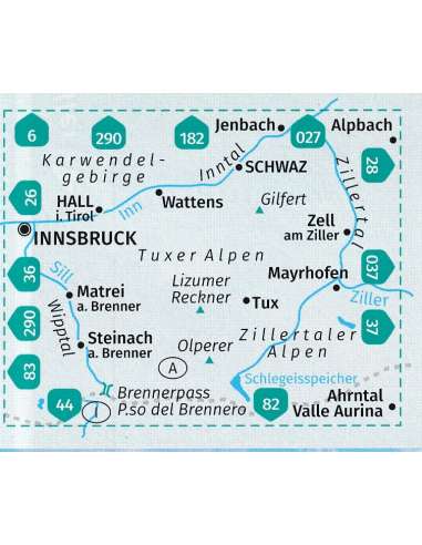 KK 34 Tuxer Alpen - Inntal - Wipptal -...
