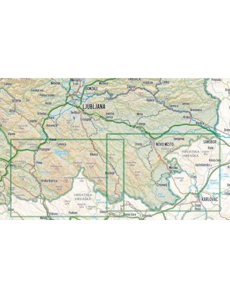Notranjski Kras - Brkini - Dolenjska - Bela Krajina turistatérkép