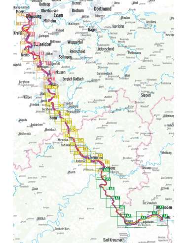 Rhein-Radweg 3. - Rajna 3 kerékpáros atlasz -...
