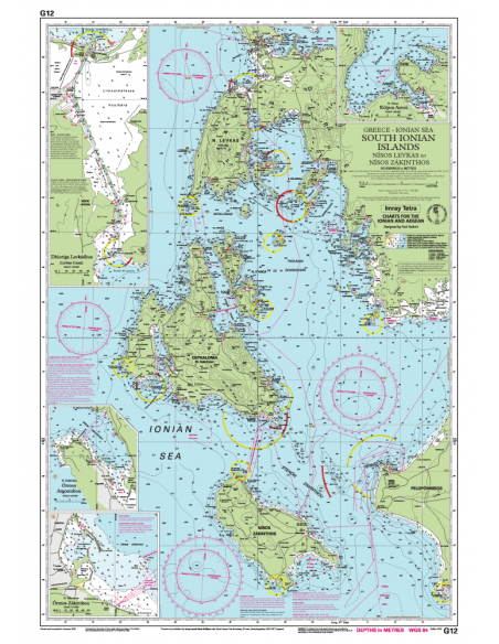 G12 South Ionian Islands - Dél-Jón-szigetek hajózási térképe