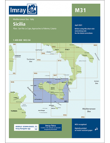M31 Sicily - Szicília hajózási térképe