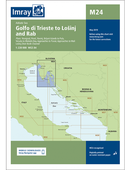 M24 Golfo di Trieste to Lošinj and Rab hajózási térképe