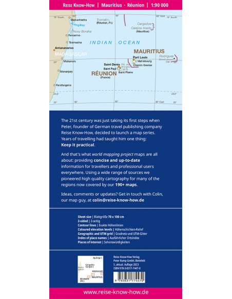 RKH Mauritius - Réunion - Rodrigues térkép