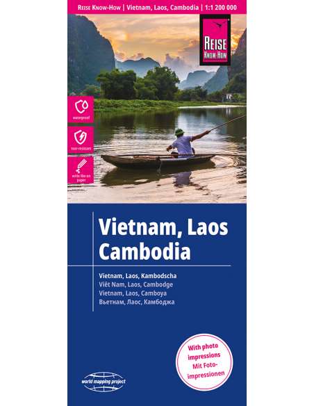 Vietnam, Laos, Cambodia - Vietnám, Laosz, Kambodzsa térkép