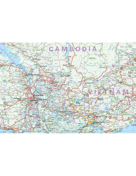 Vietnam, Laos, Cambodia - Vietnám, Laosz, Kambodzsa térkép