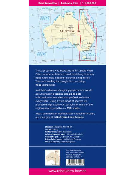 Australia east - Kelet-Ausztrália térkép - 2023