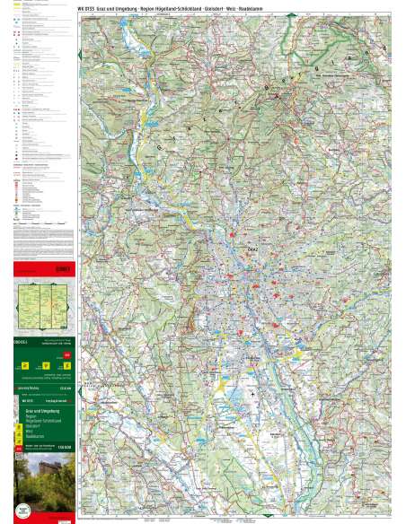 WK 0133 Graz und Umgebung - Region Hügelland-Schöcklland - Gleisdorf - Weiz - Raabklamm túratérkép