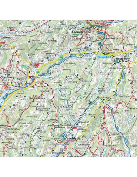 WK 0133 Graz und Umgebung - Region Hügelland-Schöcklland - Gleisdorf - Weiz - Raabklamm túratérkép