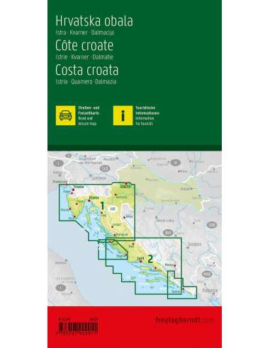 Croatian coast - Horvát tengerpart térkép