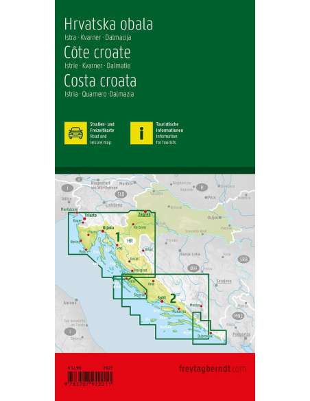 Croatian coast - Horvát tengerpart térkép