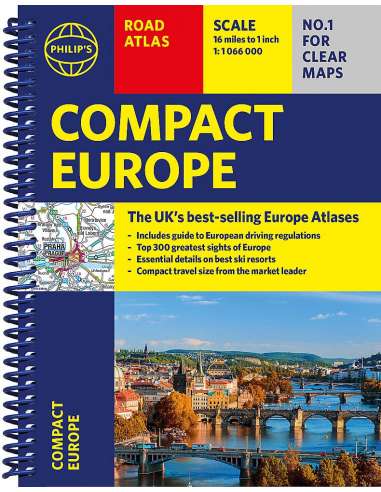 Compact Europe Road Atlas - Európa A5-ös méretű...