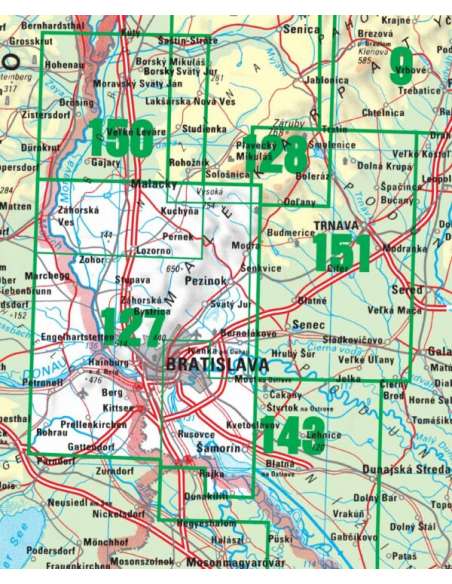 TM 127 Kis-Kárpátok - Pozsony környéke turistatérkép - Malé Karpaty - Bratislava