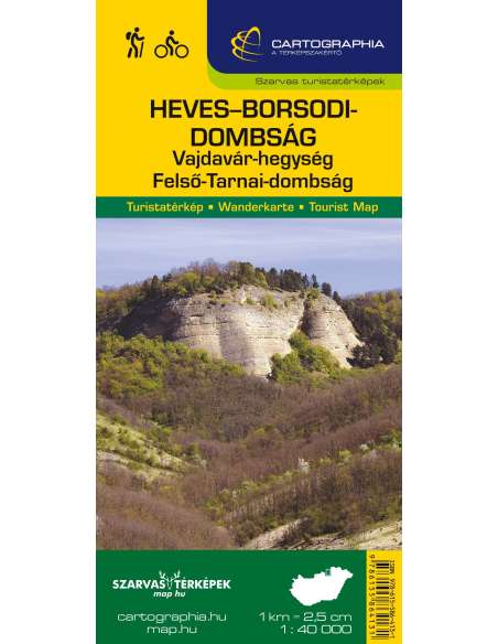 Heves-Borsodi-dombság - Vajdavár-hegység - Felső-Tarnai-dombság turistatérkép