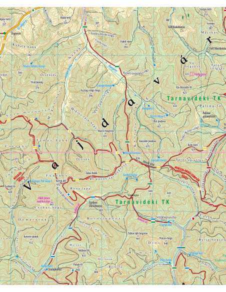 Heves-Borsodi-dombság - Vajdavár-hegység - Felső-Tarnai-dombság turistatérkép