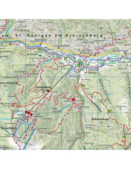 WK 211 Naturpark Zirbitzkogel-Grebenzen - Murau - Sölkpass túratérkép