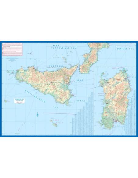 Sardinia - Sardegna - Sicily and Southern Italy - Szardínia - Szicília - Dél-Olaszország térkép