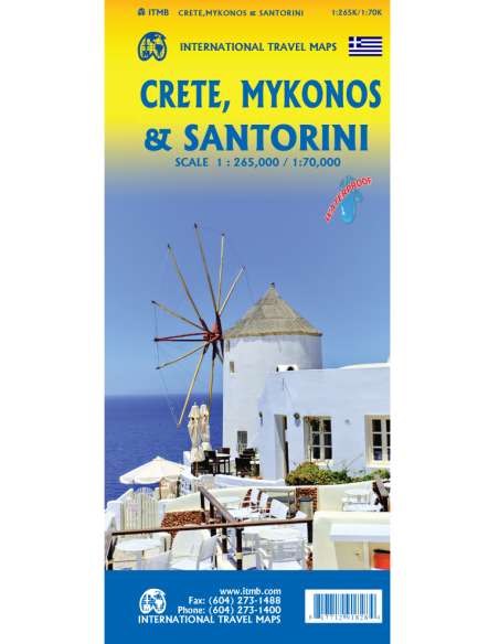 Crete - Mykonos and Santorini - Kréta - Mikonosz - Szantorini térkép