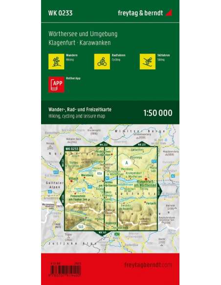 WK 233 Wörthersee und Umgebung Klagenfurt Karawanken túratérkép